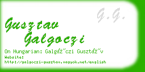 gusztav galgoczi business card